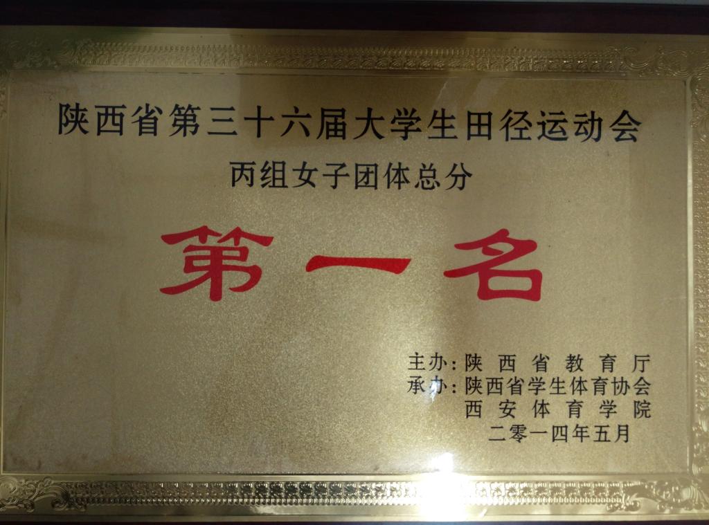 省36届老员工田径运动会女子团体第一名