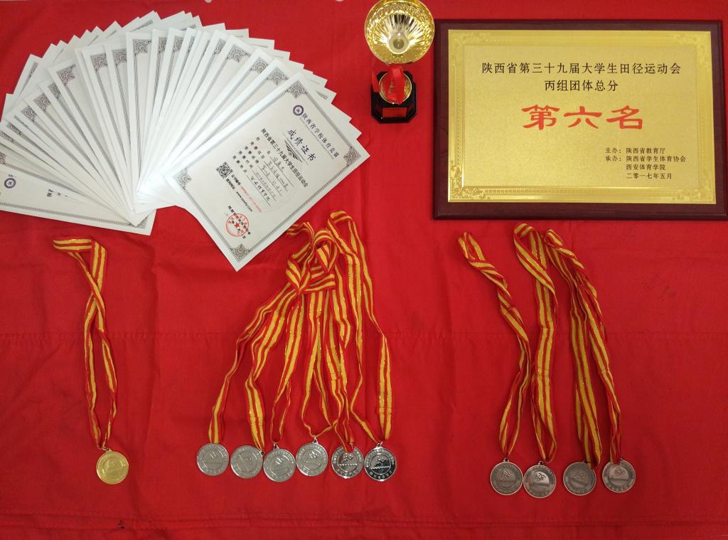 陕西省第三十九届大运会所获奖项