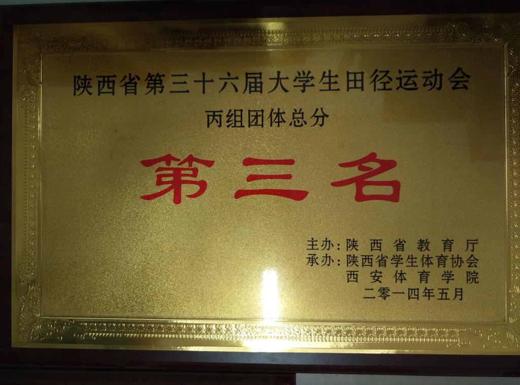 省三十六届大运会团体总分第三名